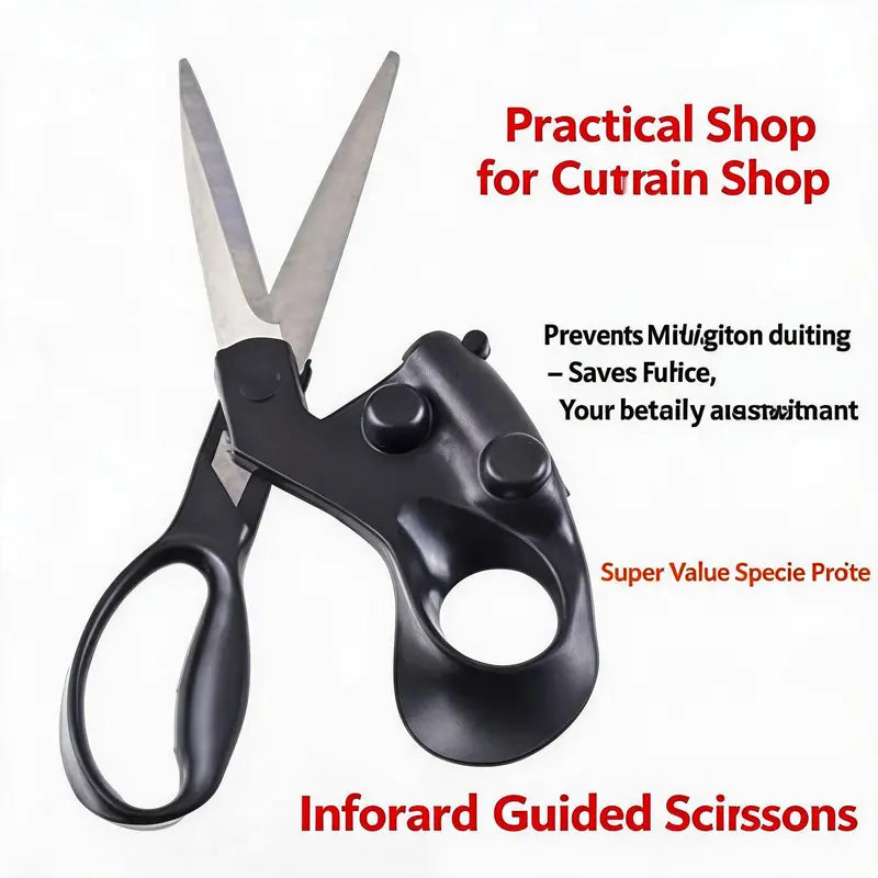 Laser-Guided Stainless Steel Scissors for Sewing, Fabric & Paper