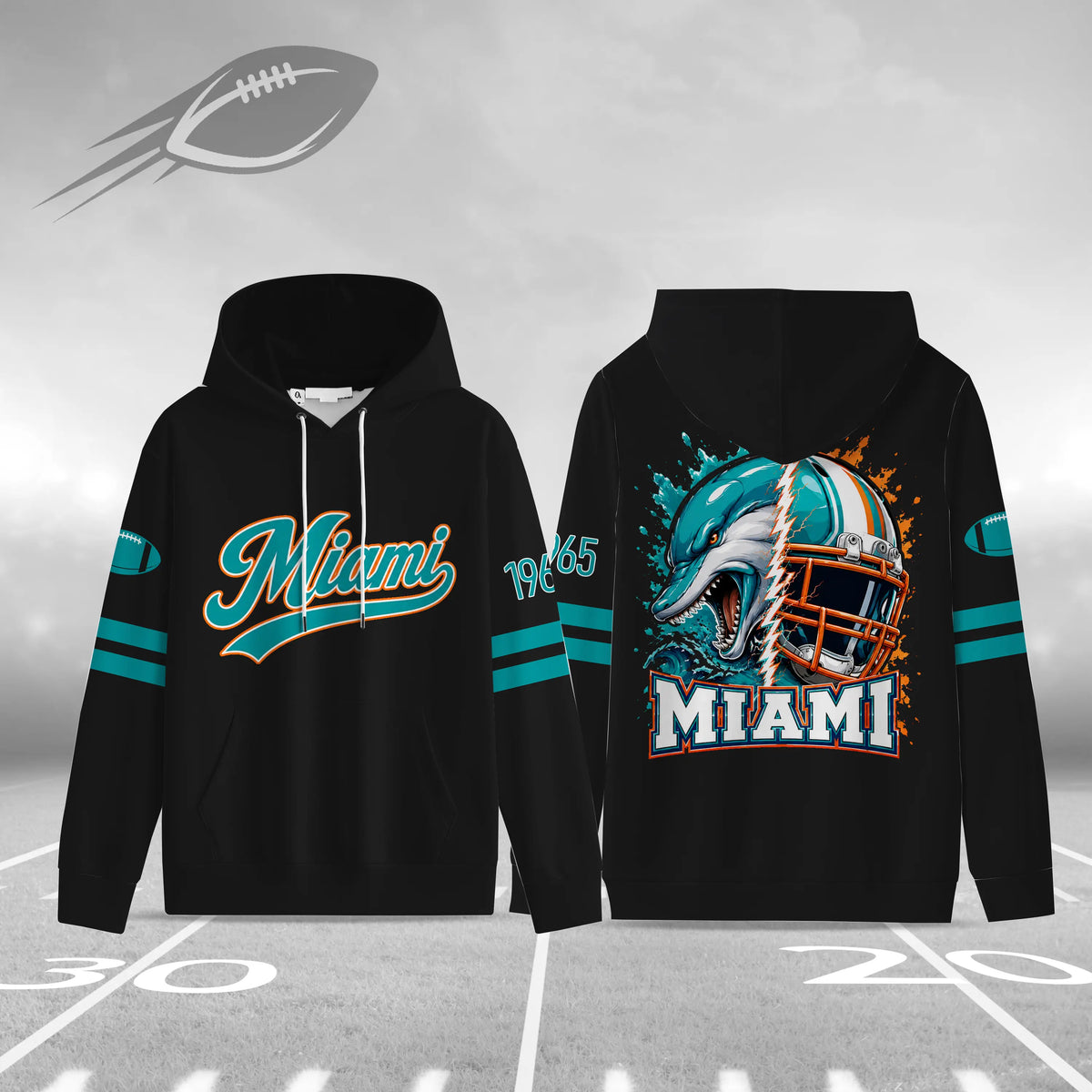 Unisex Football City Graphic Pullover Hoodie