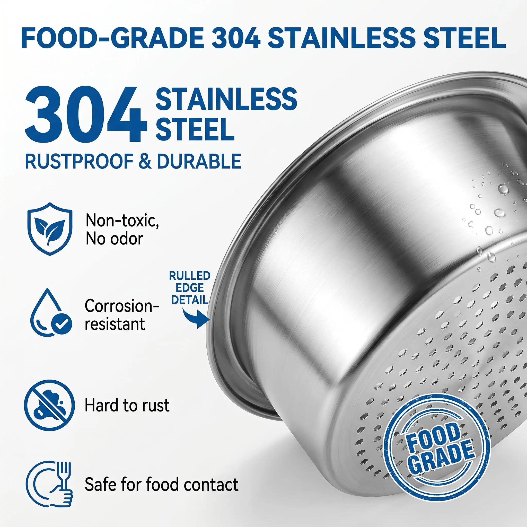 Stainless Steel Swan Sink Strainer Basket, Hanging Drain Filter for Fruit, Vegetables & Kitchen Sink Storage