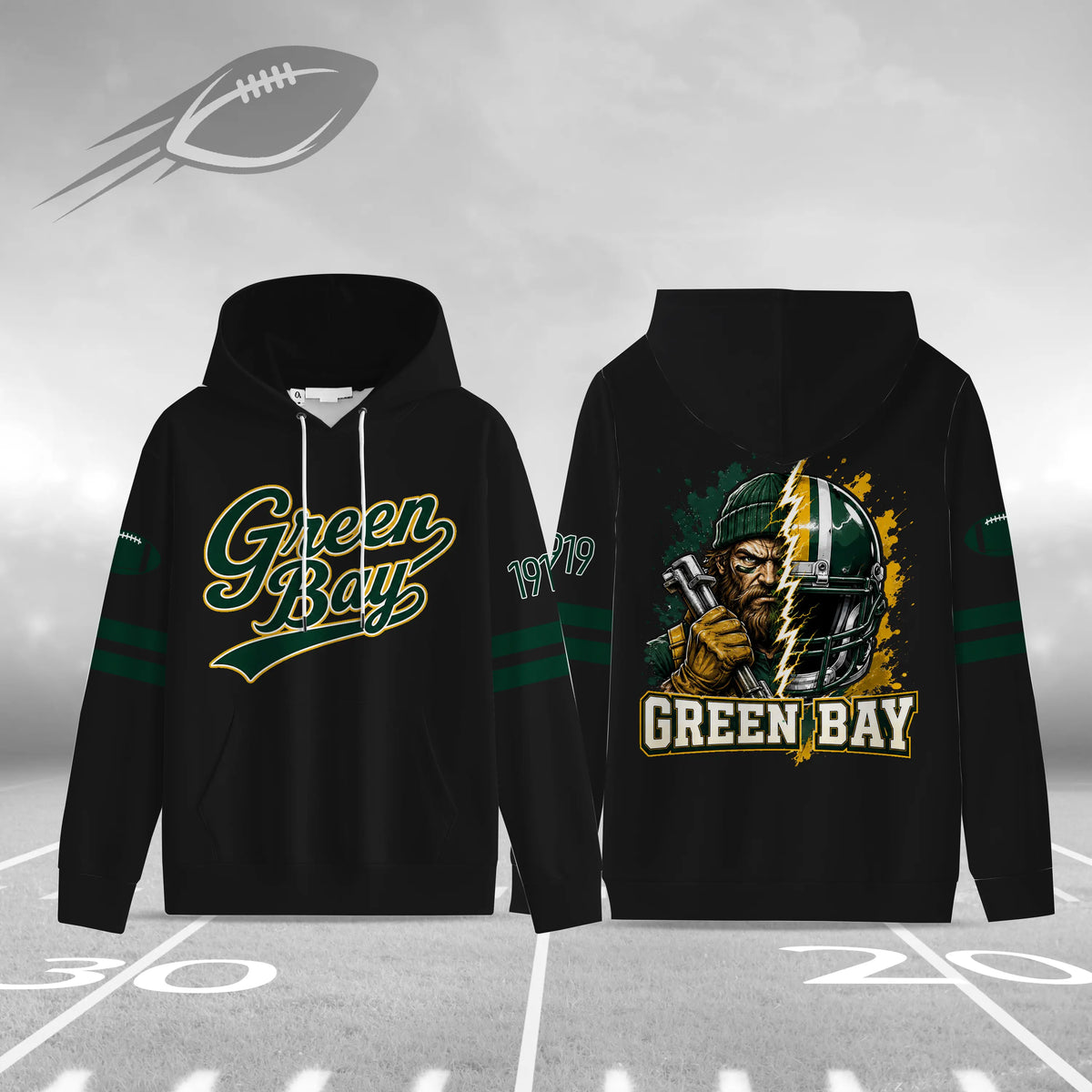 Unisex Football City Graphic Pullover Hoodie