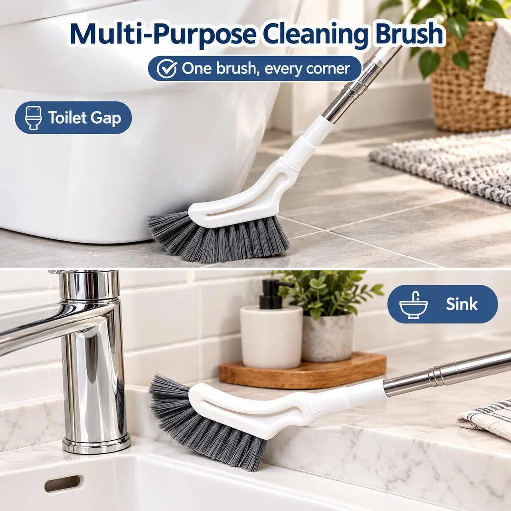 Adjustable Telescopic Long-Handle Crevice Cleaning Brush
