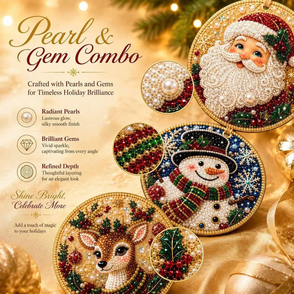 6/12-Piece Christmas Diamond Painting Ornament Kit