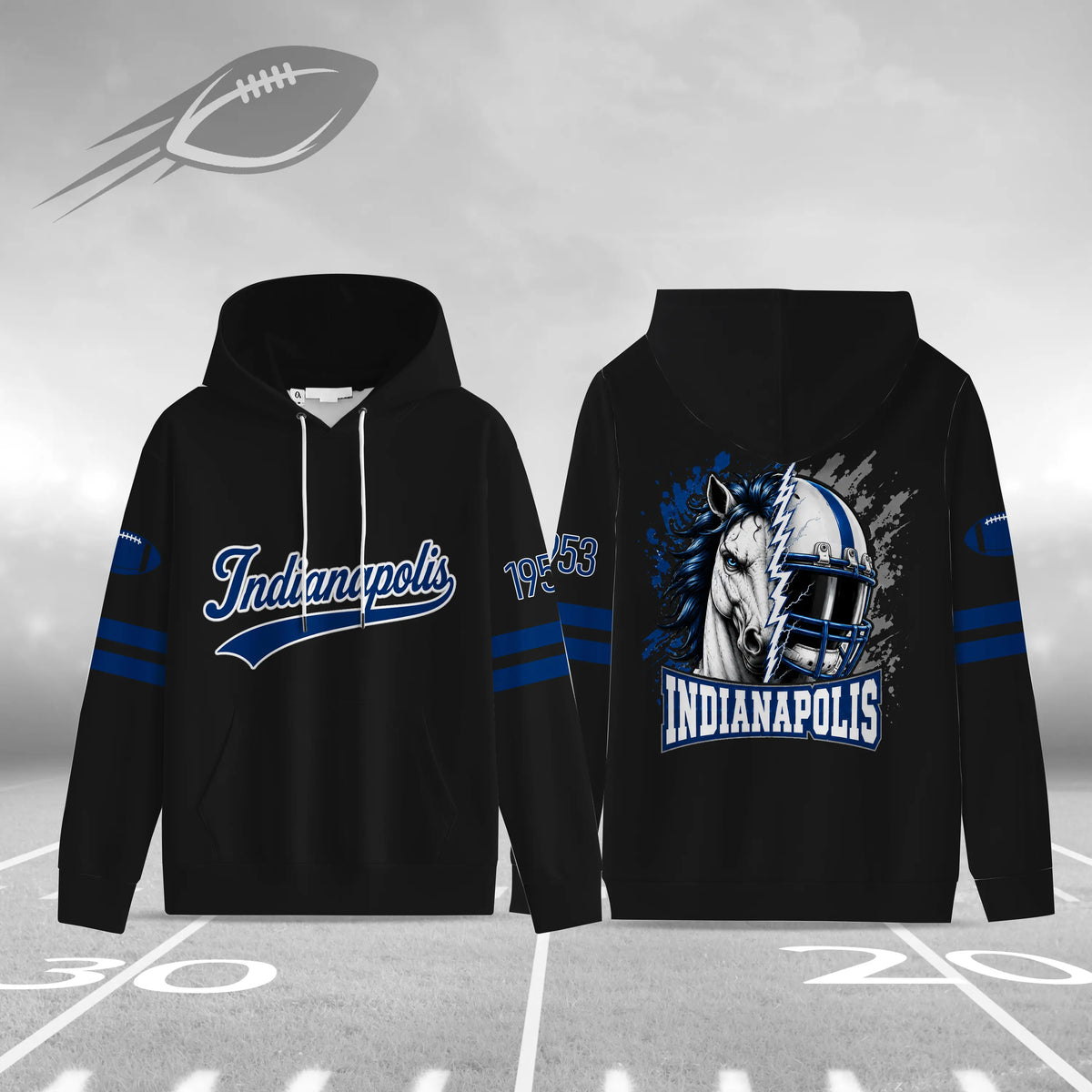 Unisex Football City Graphic Pullover Hoodie