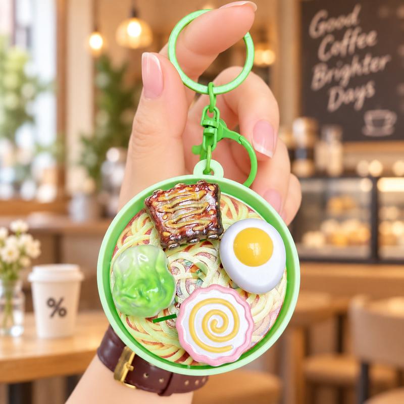 Cute Ramen Bowl Spinning Fidget Toy Keychain