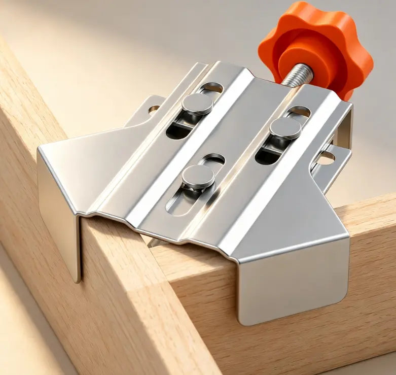 2-Piece Stainless Steel 90° Woodworking Positioning Square Set