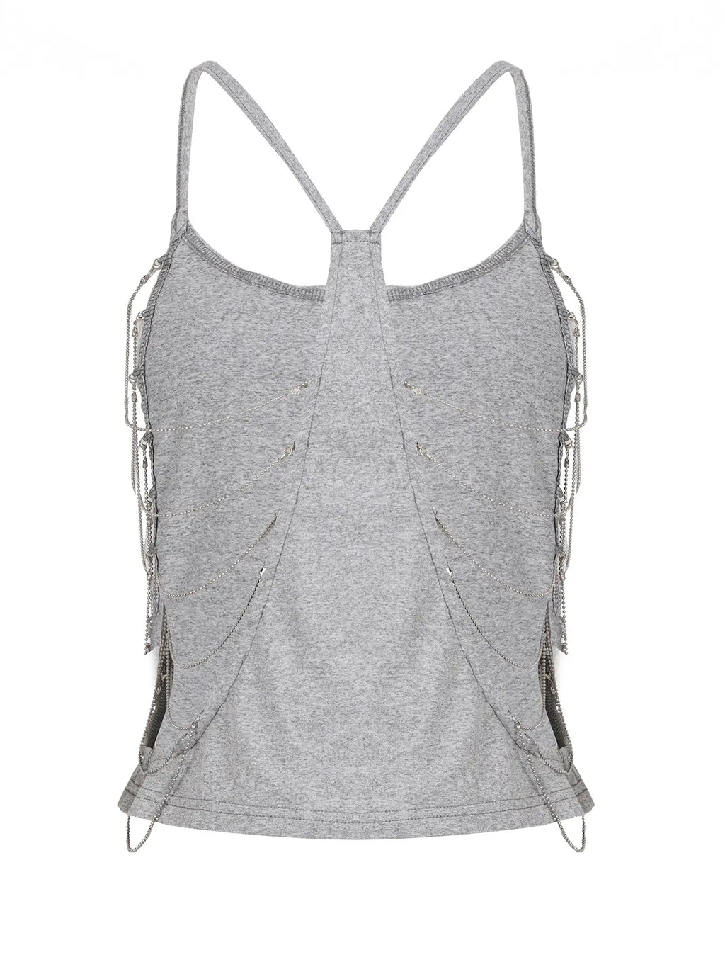 Women's Backless Chain Halter Crop Top, Side Cutout Slim-Fit Sleeveless Cami for Parties, Dates & Night Out