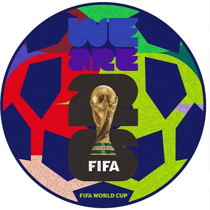 FIFA World Cup 2026 Mini Puzzles - Official Trophy Wooden Puzzles for Kids and Adults, 26 Piece Collectors Jigsaw Puzzles Unique Soccer Gifts for Fans,Sports Souvenirs 2.2 X 5.5 Inch