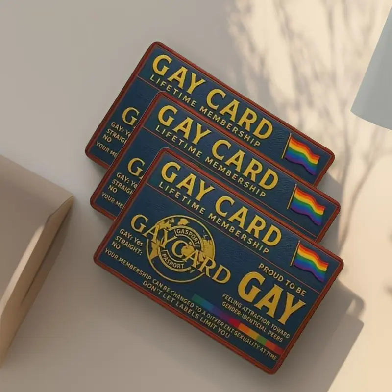 Official "Gay Card" Pride Identity Card - Humorous PVC Collectible Gift for LGBTQ+ & Allies