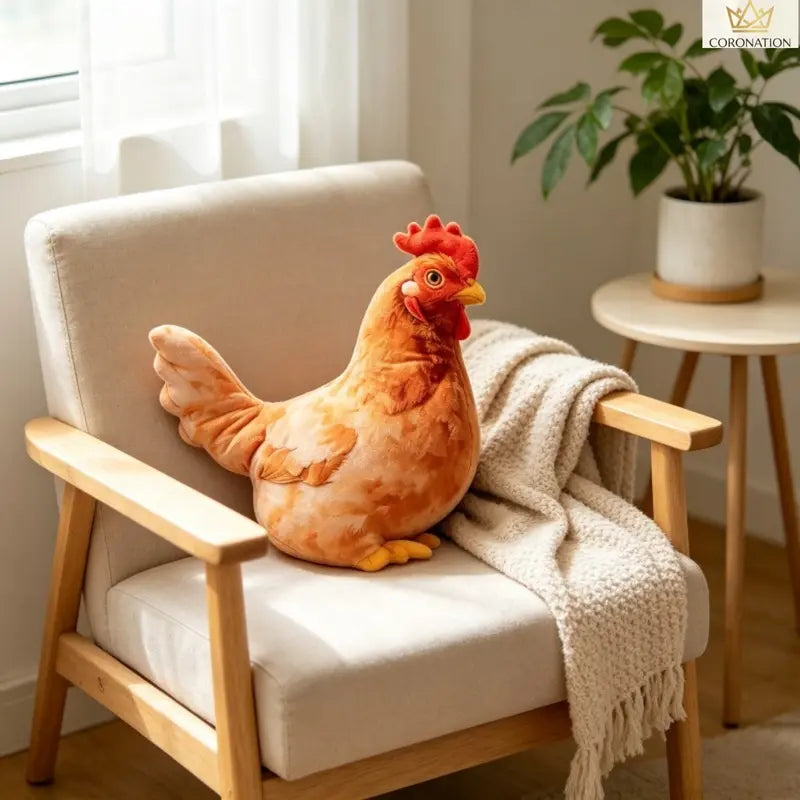 Realistic Chicken-Shaped Plush Pillow & Decorative Cushion