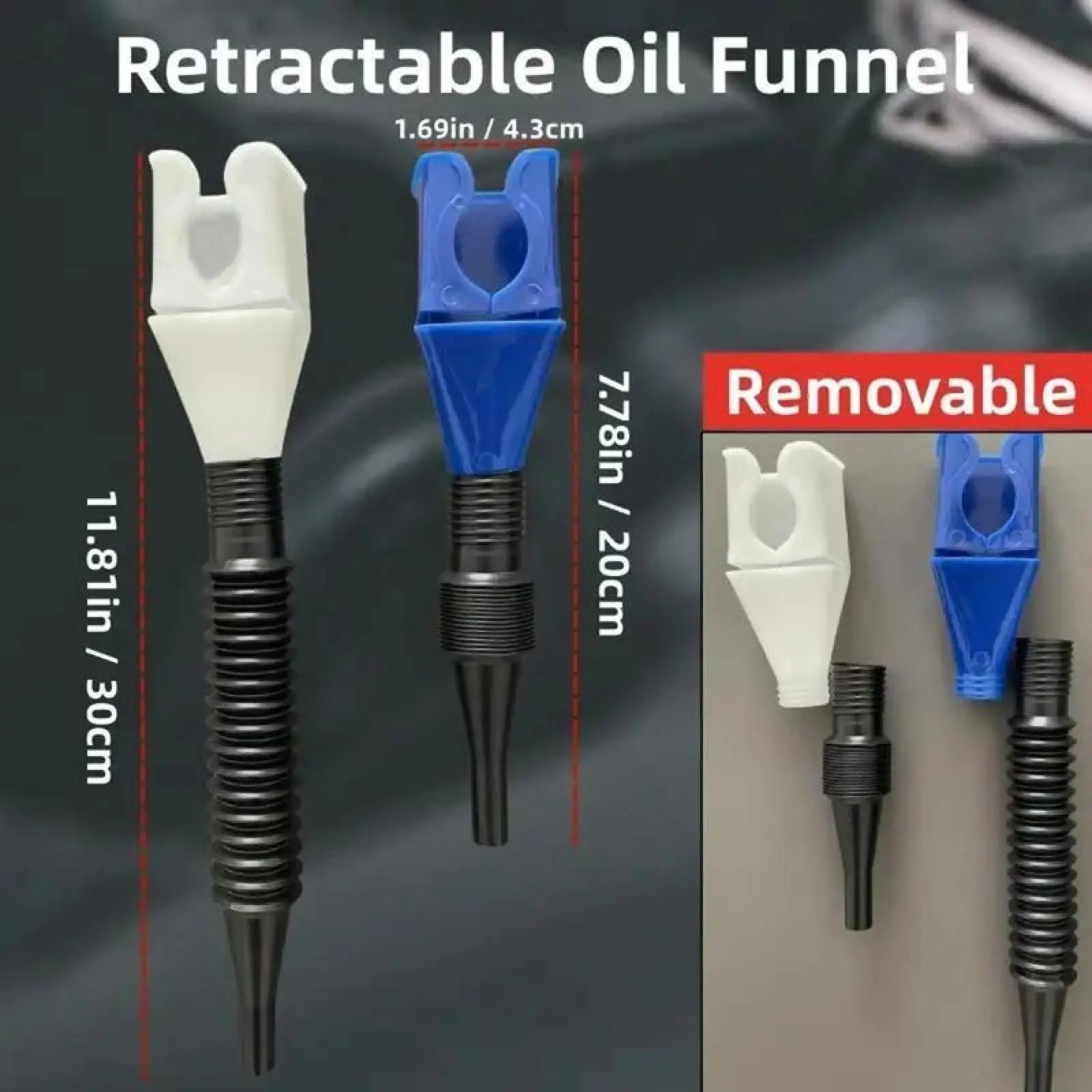 Flexible No-Spill Automotive Funnel Set