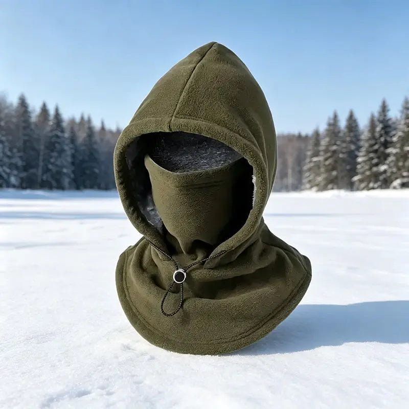 Unisex Fleece Balaclava Hood with Adjustable Full Face & Neck Coverage