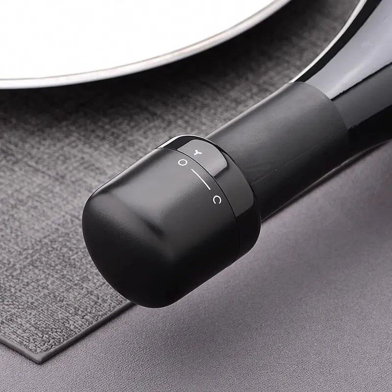 Reusable Vacuum Wine Stopper with Built-In Pump, Leak-Resistant Bottle Sealer for Wine & Champagne