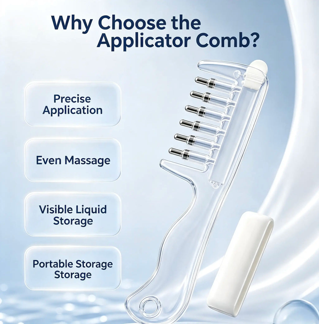 Scalp Liquid Applicator Comb, Refillable Hair Root Oil Massage Comb for Hair Care Treatment
