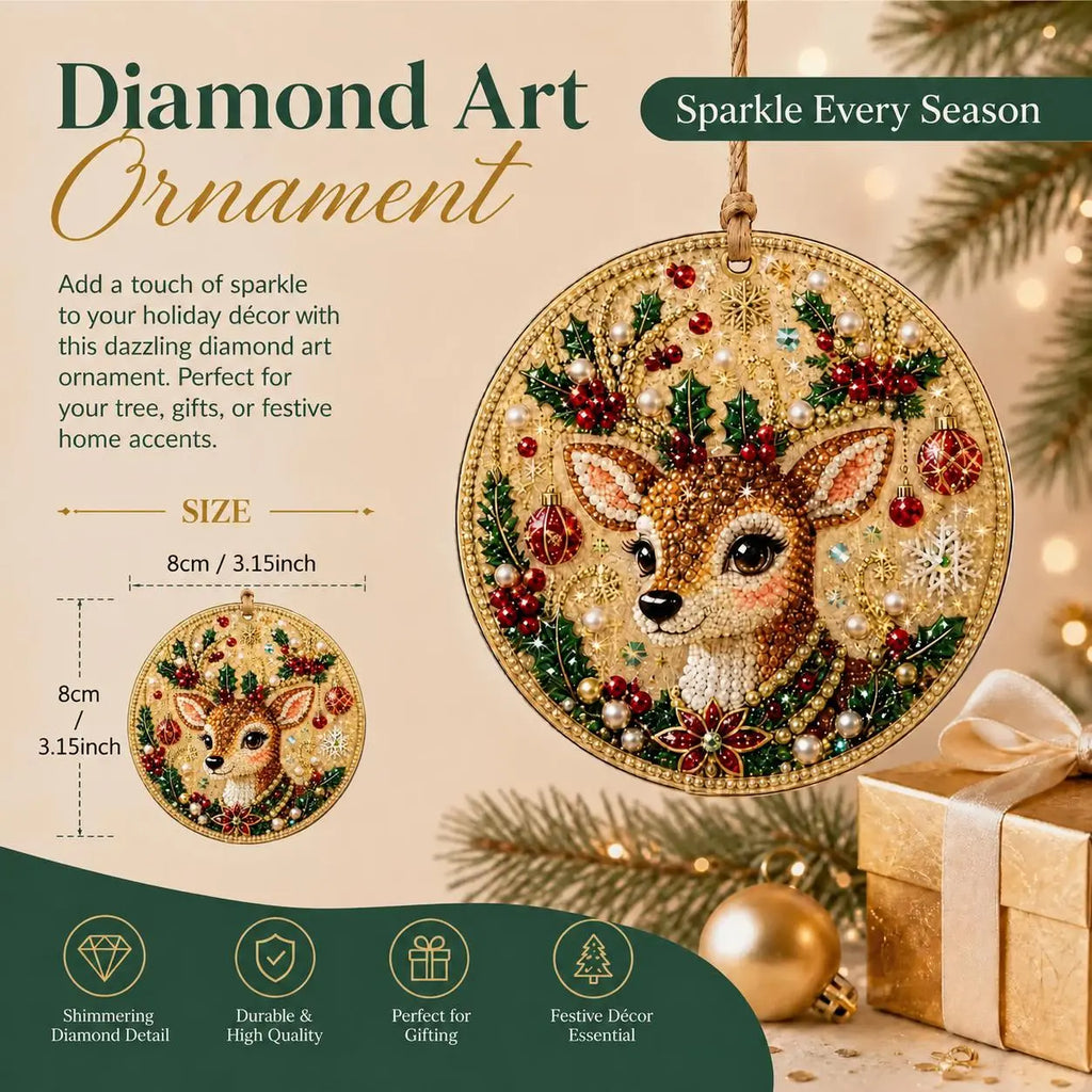 6/12-Piece Christmas Diamond Painting Ornament Kit