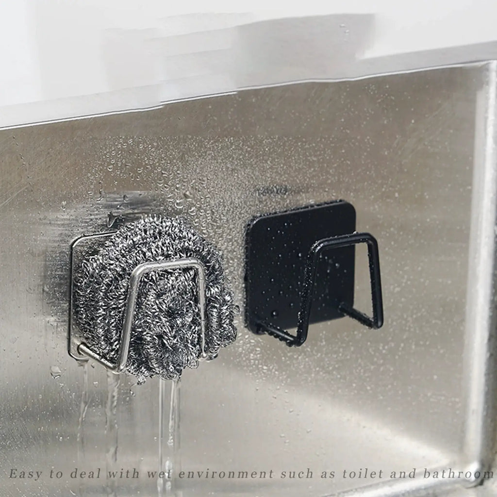 Sponge Holders for Kitchen Sink Adhesive Sponge Holder Sink Caddy Stainless Steel Rust Proof Waterproof, Quick Drying