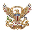 USA 250th Anniversary Eagle Rhinestone Brooch Pin, Patriotic Metal Lapel Pin Collectible Gift (1776–2026)