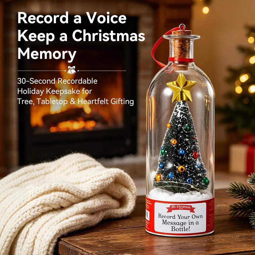 Recordable Christmas Message Bottle Keepsake