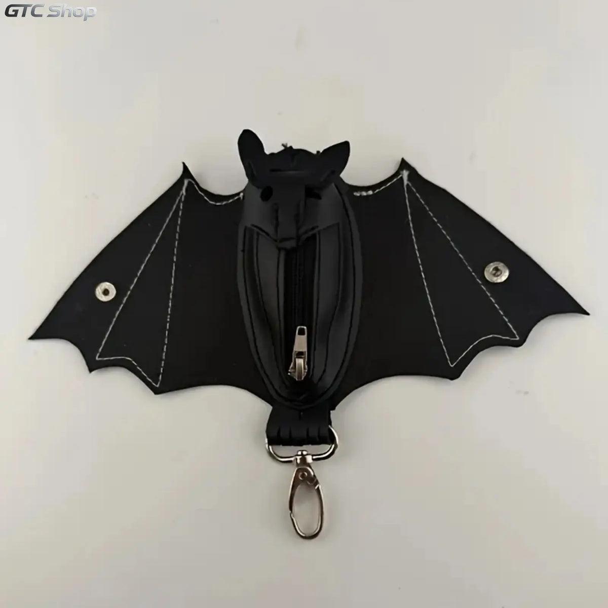 Gothic Bat-Shaped Crossbody Bag with Detachable Strap