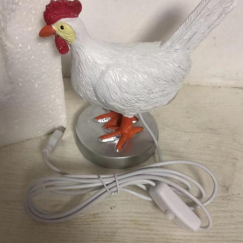 Chicken Design Desktop Decorative Light, 1 Count Cute Resin Animal Design Desktop Decorative Light, Creative Desktop Light for Home Office Decor