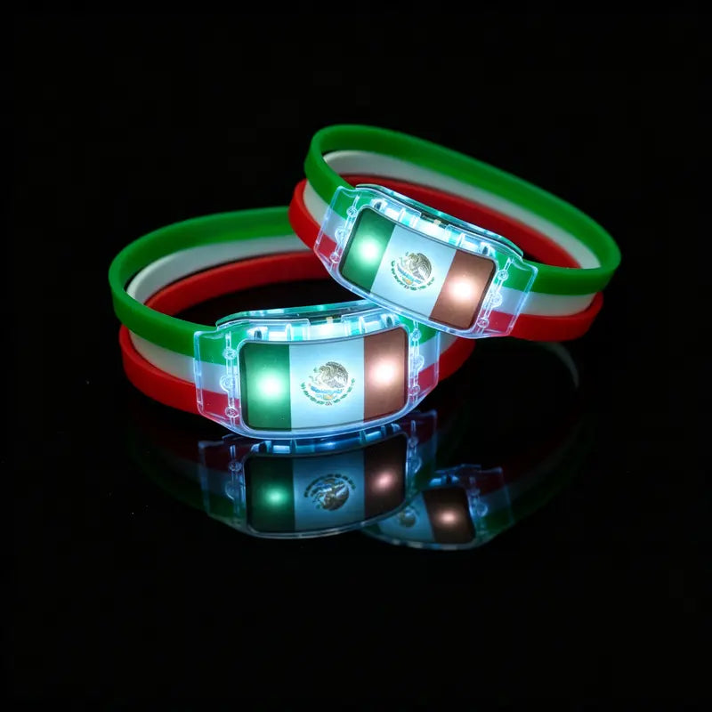 USA Flag LED Light-Up Bracelets