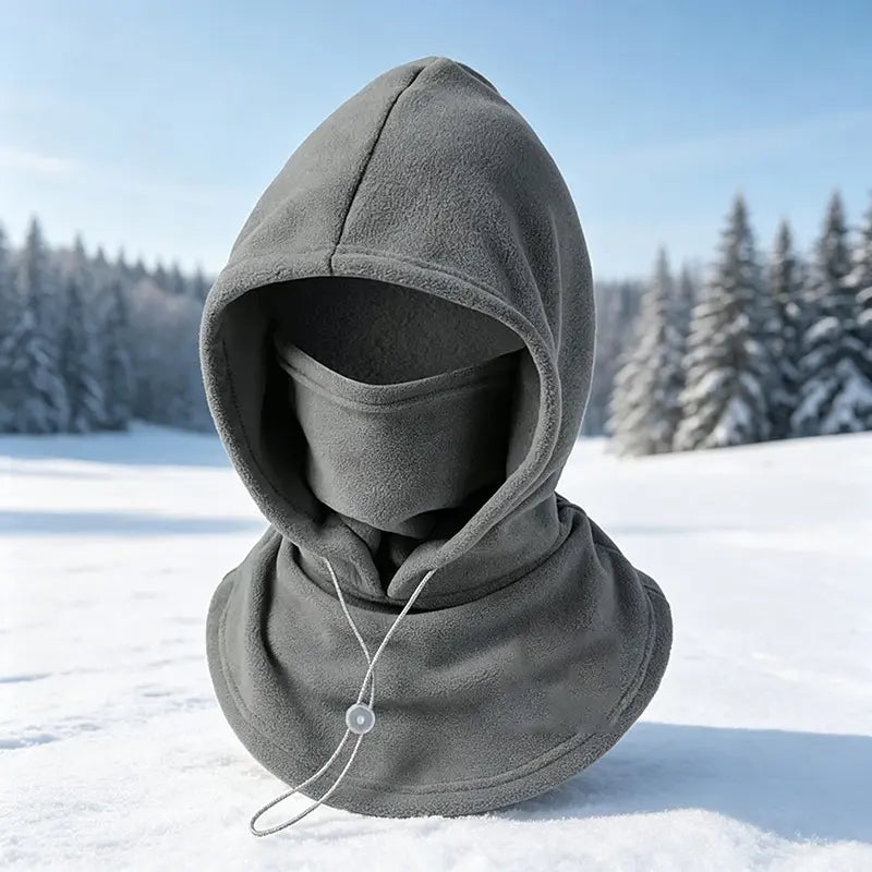 Unisex Fleece Balaclava Hood with Adjustable Full Face & Neck Coverage