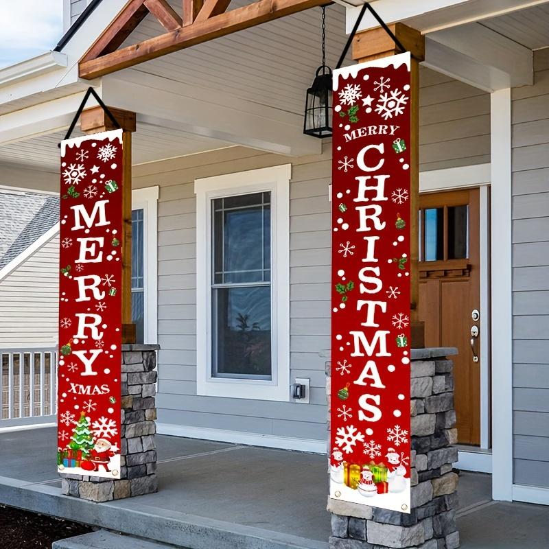 2-Piece Merry Christmas Front Porch Door Banner Set
