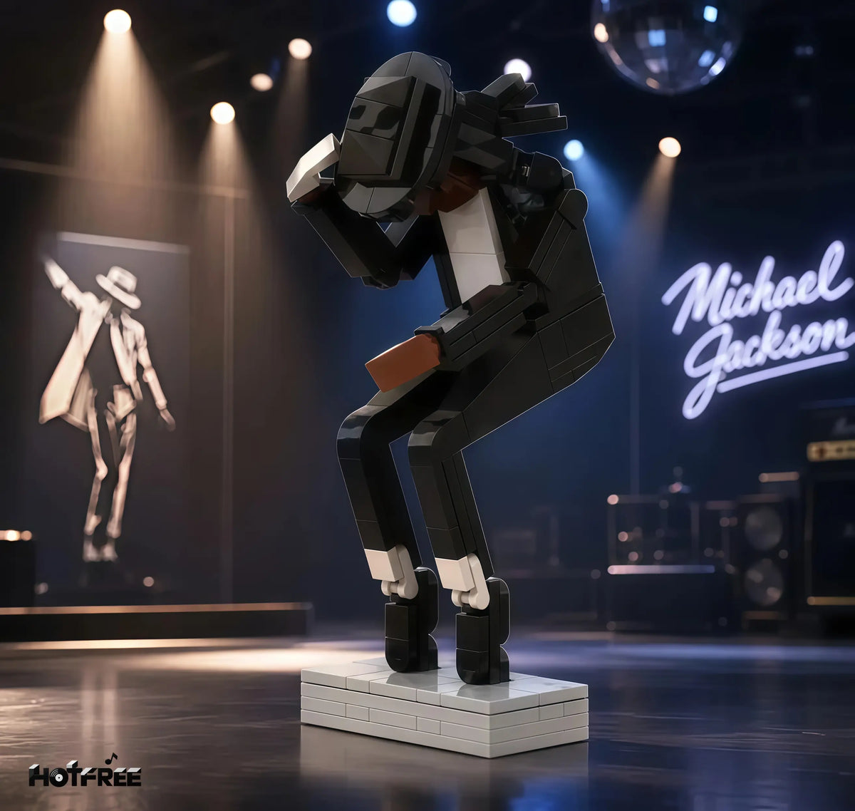 Michael Jackson Dance Pose Building Block Figure