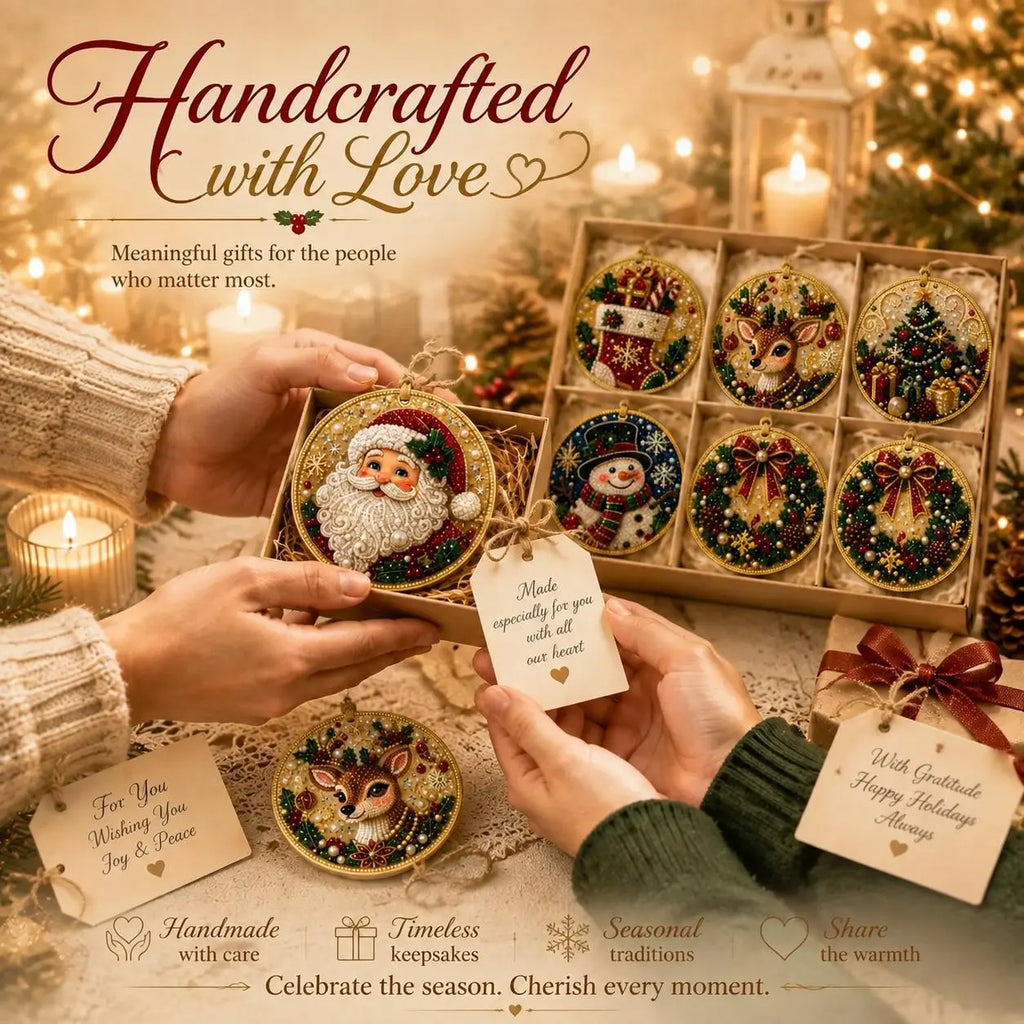 6/12-Piece Christmas Diamond Painting Ornament Kit