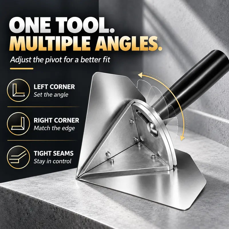 Stainless Steel Interior Corner Finishing Trowel for Plaster & Putty