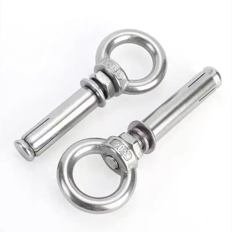 M6x50mm Ring Lifting Expansion Anchor Eyebolt 2 Pack Expansion Bolts Ceiling Hook Heavy Duty Bolts Anchor Fastener 304 Stainless Steel for Concrete Brick Wall
