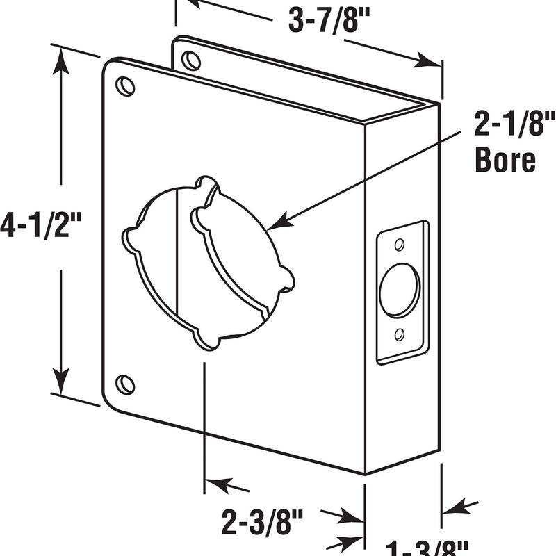 Door Lock Reinforcement & Security Strike Plate Kit for 1-3/4-Inch Doors
