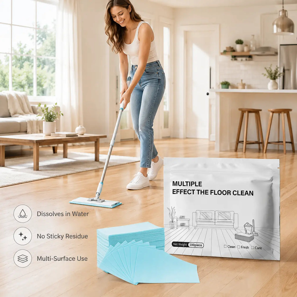 100 Piece Floor Cleaning Tablets Multi-SurfaceCleaner for Hardwood Laminate Tile & RV WallsAntibacterial Deodorization Maintenance