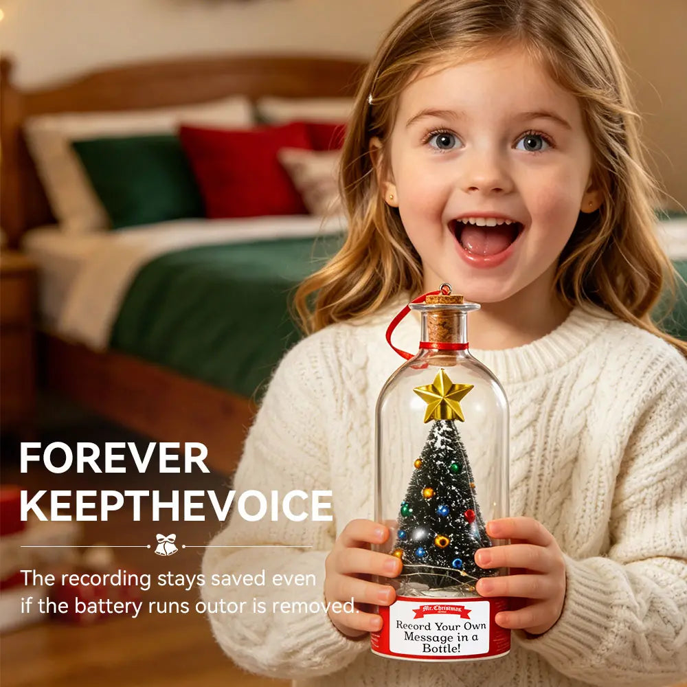 Recordable Christmas Message Bottle Keepsake