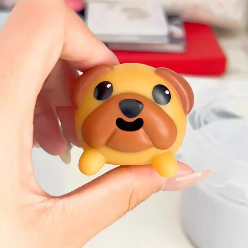 Funny Squeeze-to-Pop Tongue Pug Fidget Toy