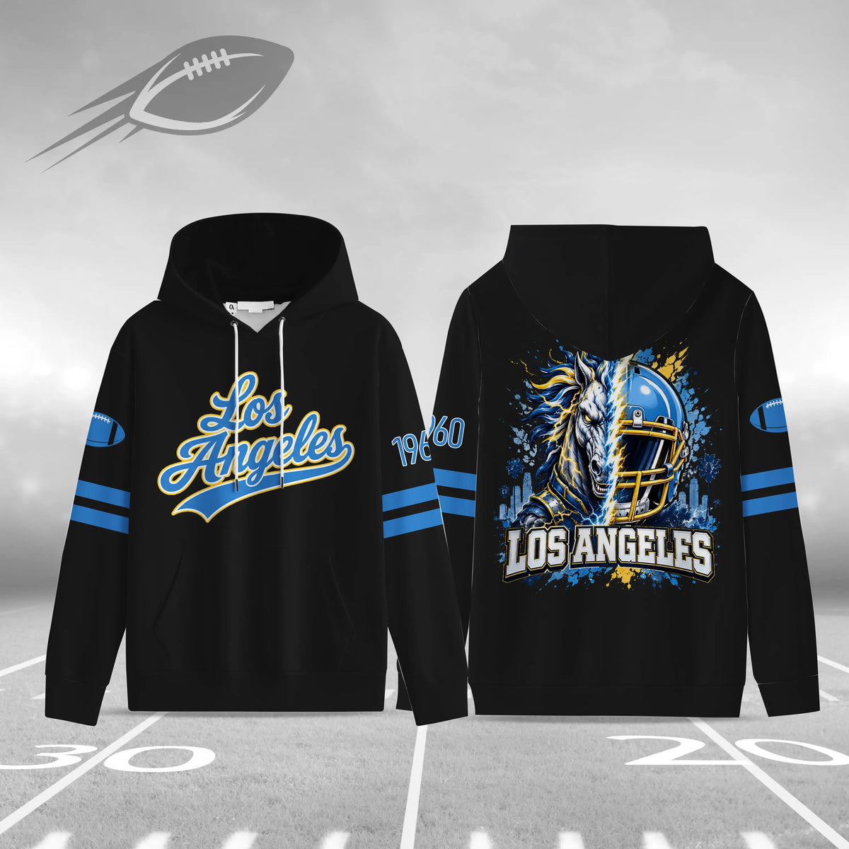 Unisex Football City Graphic Pullover Hoodie