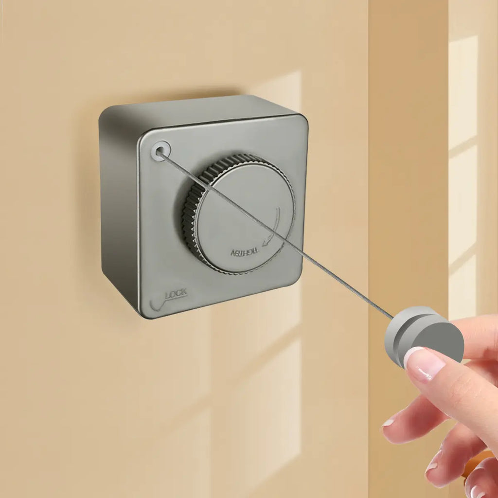 5.76m Retractable Clothesline, Space-Saving Wall-Mounted Laundry Drying Line for Bathroom, Balcony & Indoor Outdoor Use