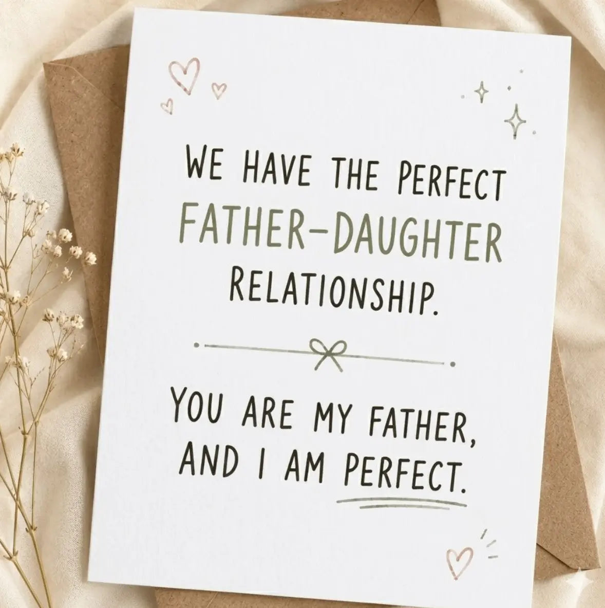 Funny Father's Day Card, Gift from Daughter Son, Fathers Day Gift Card, Gift For Him, Card For Daddy, Papa Presents