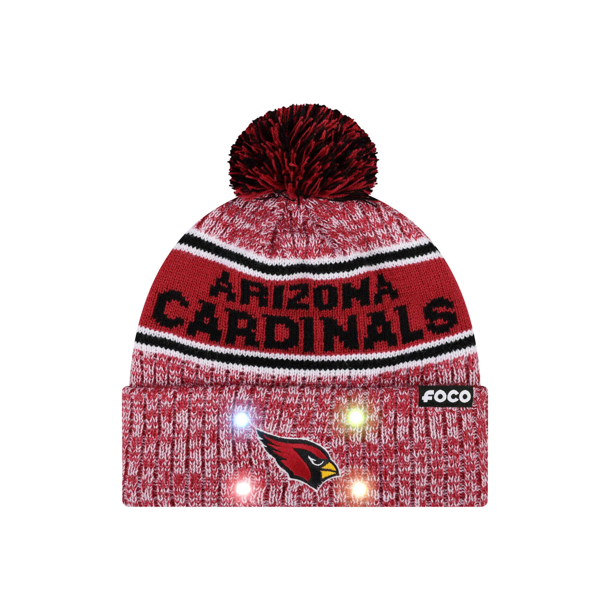 NFL Officially Licensed Team Color Warm Light up Pom Beanie