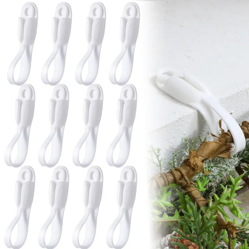 12/24-Pack Reusable 7.87-Inch Silicone Christmas Garland Hooks
