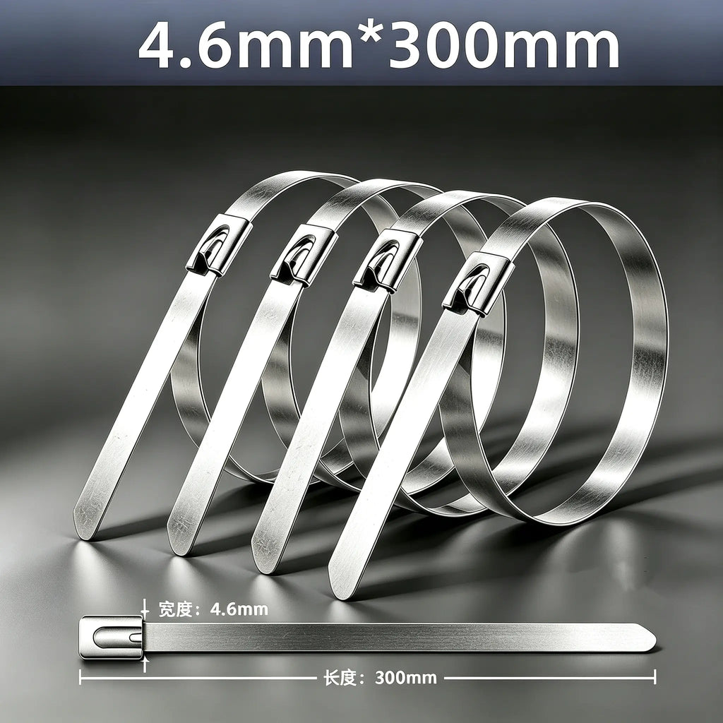 304 Stainless Steel Cable Tie Tensioning Kit with 11.8-Inch Ties