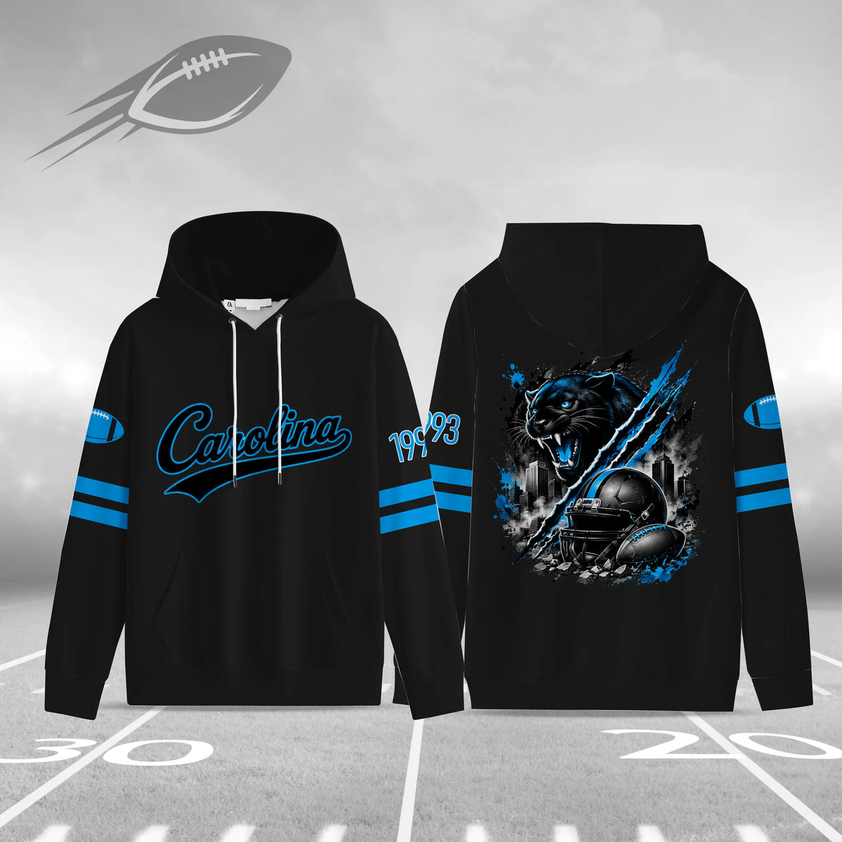 Unisex Football City Graphic Pullover Hoodie