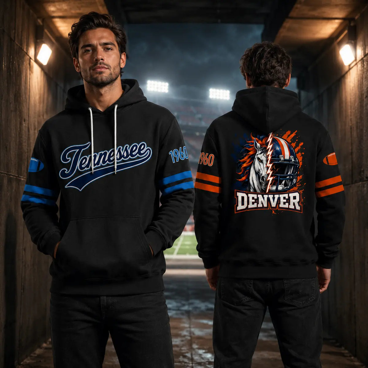 Unisex Football City Graphic Pullover Hoodie