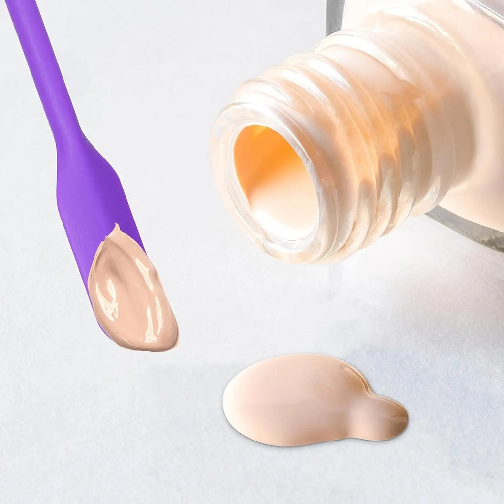 3-Pack Mini Silicone Makeup Spatulas for Foundation, Cream, Lotion, Jar Scraping & Cosmetic Use