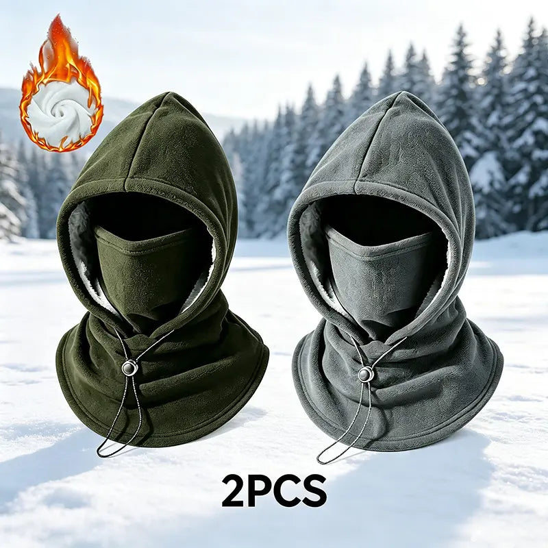 Unisex Fleece Balaclava Hood with Adjustable Full Face & Neck Coverage
