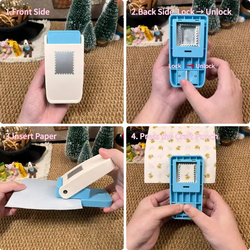 Manual Decorative Craft Punch & Embossing Tool – 3 Sizes