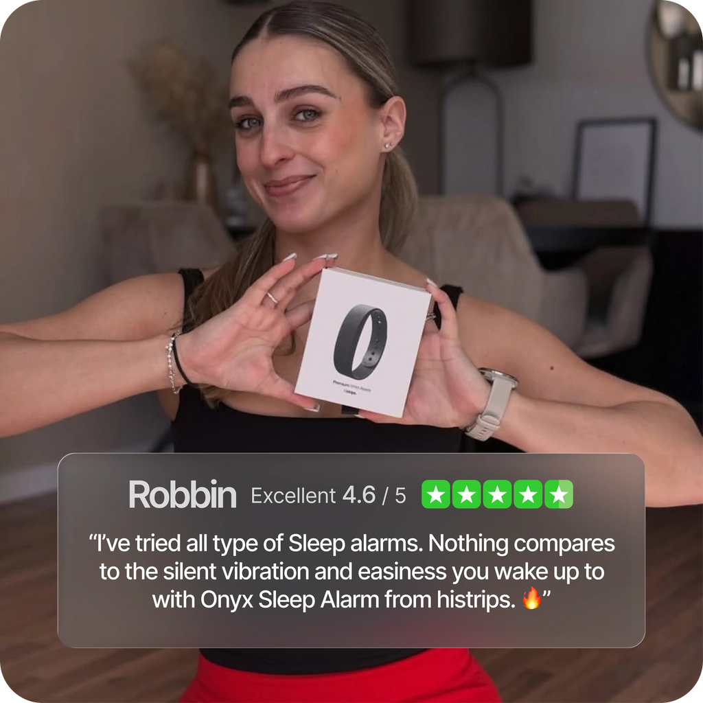 Onyx Silent Vibrating Wrist Alarm Clock – 3 Alarms, 2 Vibration Levels, 14+ Day Battery