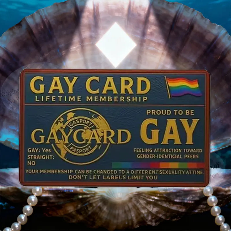 Official "Gay Card" Pride Identity Card - Humorous PVC Collectible Gift for LGBTQ+ & Allies