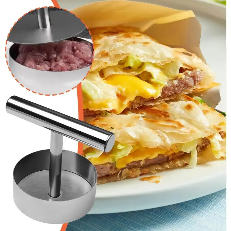 Stainless Steel Burger Press Mold, Nonstick Meat Patty Maker for Homemade Burgers, Kitchen & Commercial Use