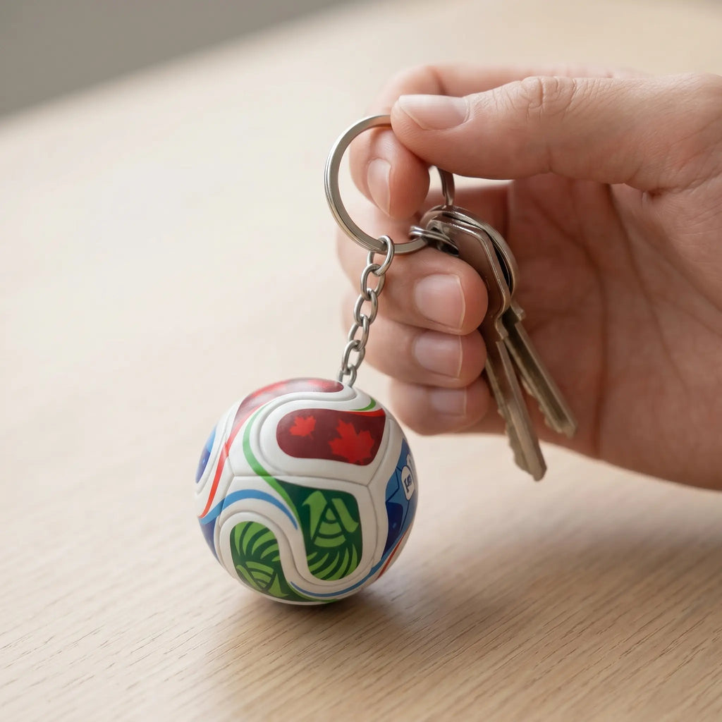 Sports Ball & Gold Trophy Keychain Set, Mini Bag Charm Pendant for Backpack, Handbag, Keys and Party Gifts