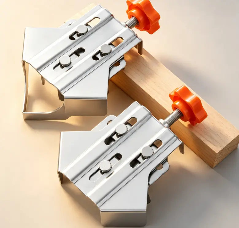 2-Piece Stainless Steel 90° Woodworking Positioning Square Set